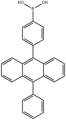 4-(10-苯基蒽-9-基)苯硼酸 结构式