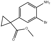 Methyl 1-(4-amino-3-bromophenyl)cyclopropanecarboxylate 结构式