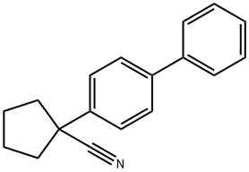 1-(4-联苯基)环戊烷甲腈 结构式