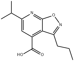 6-isopropyl-3-propylisoxazolo[5,4-b]pyridine-4-carboxylic acid 结构式