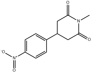 1-甲基-4-(4-硝基苯基)哌啶-2,6-二酮 结构式