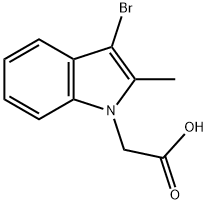 1H-Indole-1-acetic acid, 3-bromo-2-methyl- 结构式