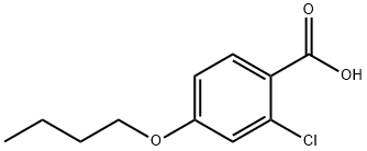 4-丁氧基-2-氯苯甲酸 结构式