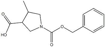 1-CBZ-4-甲基吡咯烷-3-羧酸 结构式