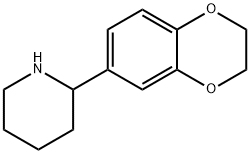 2-(2,3-dihydro-1,4-benzodioxin-6-yl)piperidine 结构式