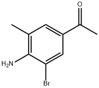 1-(4-Amino-3-bromo-5-methyl-phenyl)-ethanone 结构式