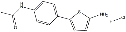 5-PARA-ACETAMIDOPHENYL-2-THIOPHENAMINEHYDROCHLORIDE 结构式