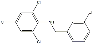 2,4,6-trichloro-N-[(3-chlorophenyl)methyl]aniline 结构式