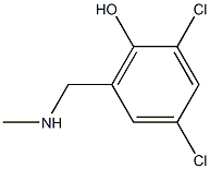 2,4-dichloro-6-[(methylamino)methyl]phenol 结构式