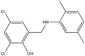 2,4-dichloro-6-{[(2,5-dimethylphenyl)amino]methyl}phenol 结构式