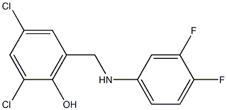 2,4-dichloro-6-{[(3,4-difluorophenyl)amino]methyl}phenol 结构式
