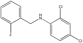 2,4-dichloro-N-[(2-fluorophenyl)methyl]aniline 结构式