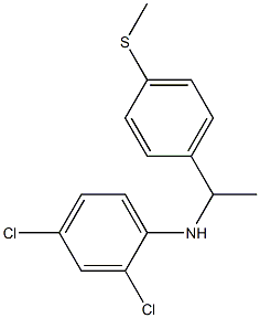 2,4-dichloro-N-{1-[4-(methylsulfanyl)phenyl]ethyl}aniline 结构式