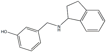 3-[(2,3-dihydro-1H-inden-1-ylamino)methyl]phenol 结构式