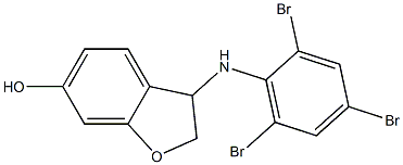 3-[(2,4,6-tribromophenyl)amino]-2,3-dihydro-1-benzofuran-6-ol 结构式