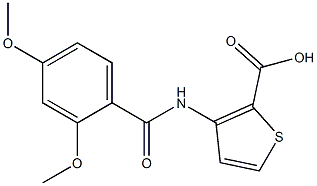3-[(2,4-dimethoxybenzene)amido]thiophene-2-carboxylic acid 结构式
