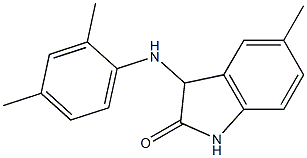 3-[(2,4-dimethylphenyl)amino]-5-methyl-2,3-dihydro-1H-indol-2-one 结构式