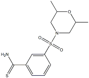 3-[(2,6-dimethylmorpholine-4-)sulfonyl]benzene-1-carbothioamide 结构式