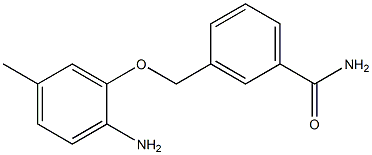3-[(2-amino-5-methylphenoxy)methyl]benzamide 结构式