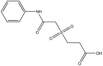 3-[(2-anilino-2-oxoethyl)sulfonyl]propanoic acid 结构式