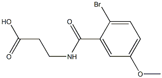 3-[(2-bromo-5-methoxybenzoyl)amino]propanoic acid 结构式