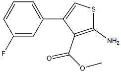 methyl 2-amino-4-(3-fluorophenyl)thiophene-3-carboxylate 结构式