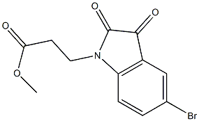 methyl 3-(5-bromo-2,3-dioxo-2,3-dihydro-1H-indol-1-yl)propanoate 结构式