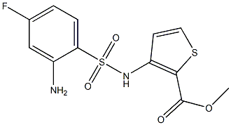 methyl 3-[(2-amino-4-fluorobenzene)sulfonamido]thiophene-2-carboxylate 结构式