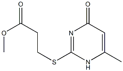 methyl 3-[(6-methyl-4-oxo-1,4-dihydropyrimidin-2-yl)sulfanyl]propanoate 结构式