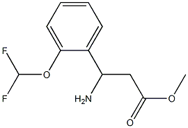 methyl 3-amino-3-[2-(difluoromethoxy)phenyl]propanoate 结构式