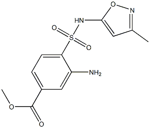 methyl 3-amino-4-[(3-methyl-1,2-oxazol-5-yl)sulfamoyl]benzoate 结构式