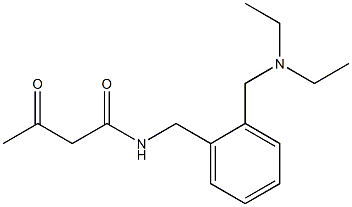 N-({2-[(diethylamino)methyl]phenyl}methyl)-3-oxobutanamide 结构式