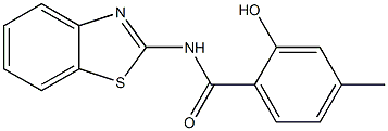 N-(1,3-benzothiazol-2-yl)-2-hydroxy-4-methylbenzamide 结构式