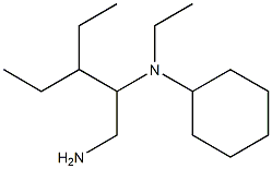 N-(1-amino-3-ethylpentan-2-yl)-N-ethylcyclohexanamine 结构式