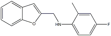 N-(1-benzofuran-2-ylmethyl)-4-fluoro-2-methylaniline 结构式