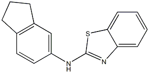 N-(2,3-dihydro-1H-inden-5-yl)-1,3-benzothiazol-2-amine 结构式