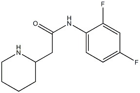 N-(2,4-difluorophenyl)-2-(piperidin-2-yl)acetamide 结构式