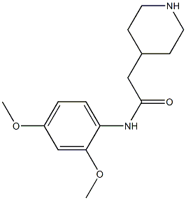 N-(2,4-dimethoxyphenyl)-2-piperidin-4-ylacetamide 结构式