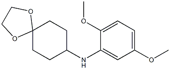 N-(2,5-dimethoxyphenyl)-1,4-dioxaspiro[4.5]decan-8-amine 结构式