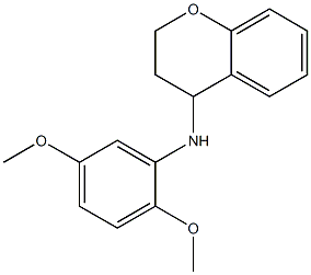 N-(2,5-dimethoxyphenyl)-3,4-dihydro-2H-1-benzopyran-4-amine 结构式