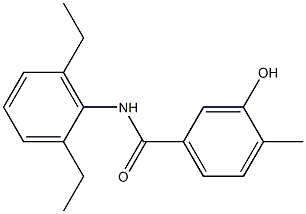 N-(2,6-diethylphenyl)-3-hydroxy-4-methylbenzamide 结构式