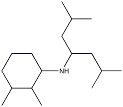 N-(2,6-dimethylheptan-4-yl)-2,3-dimethylcyclohexan-1-amine 结构式