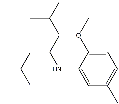 N-(2,6-dimethylheptan-4-yl)-2-methoxy-5-methylaniline 结构式