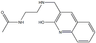 N-(2-{[(2-hydroxyquinolin-3-yl)methyl]amino}ethyl)acetamide 结构式