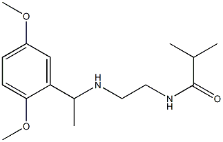 N-(2-{[1-(2,5-dimethoxyphenyl)ethyl]amino}ethyl)-2-methylpropanamide 结构式