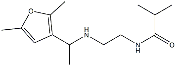 N-(2-{[1-(2,5-dimethylfuran-3-yl)ethyl]amino}ethyl)-2-methylpropanamide 结构式