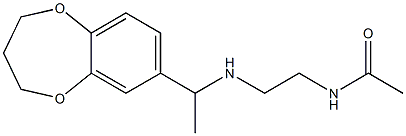 N-(2-{[1-(3,4-dihydro-2H-1,5-benzodioxepin-7-yl)ethyl]amino}ethyl)acetamide 结构式