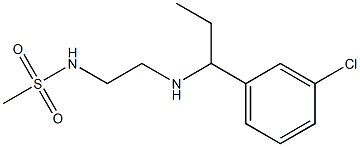 N-(2-{[1-(3-chlorophenyl)propyl]amino}ethyl)methanesulfonamide 结构式