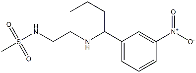 N-(2-{[1-(3-nitrophenyl)butyl]amino}ethyl)methanesulfonamide 结构式