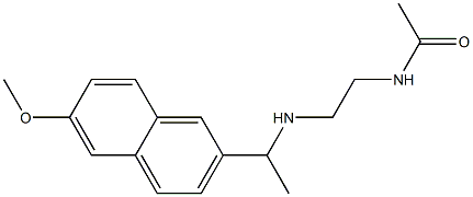 N-(2-{[1-(6-methoxynaphthalen-2-yl)ethyl]amino}ethyl)acetamide 结构式